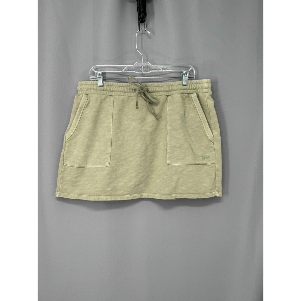 Madewell Sweatshirt Skirt Womens XL Sage Green French Terry Preppy Tenniscore